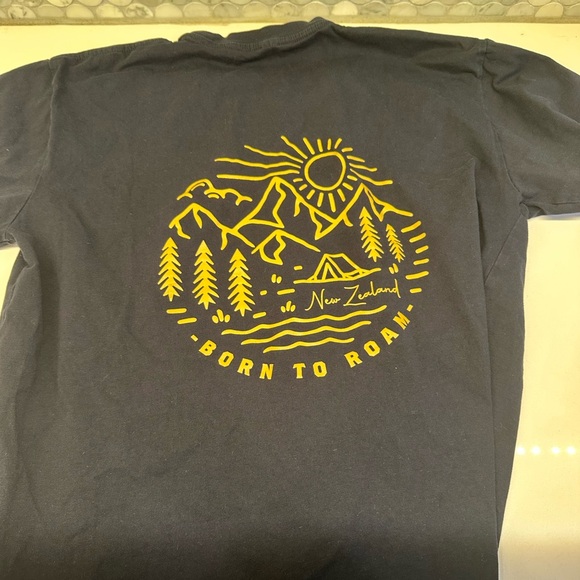 Staple Dark Blue Tee with Yellow Graphic - Picture 4 of 4